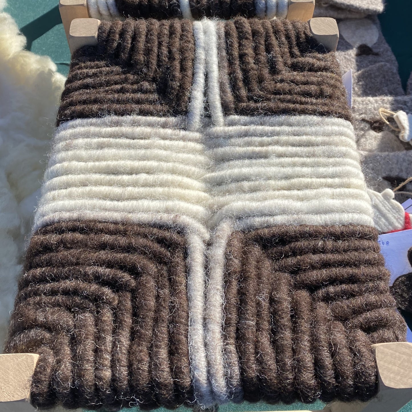 Wool-top Footstool